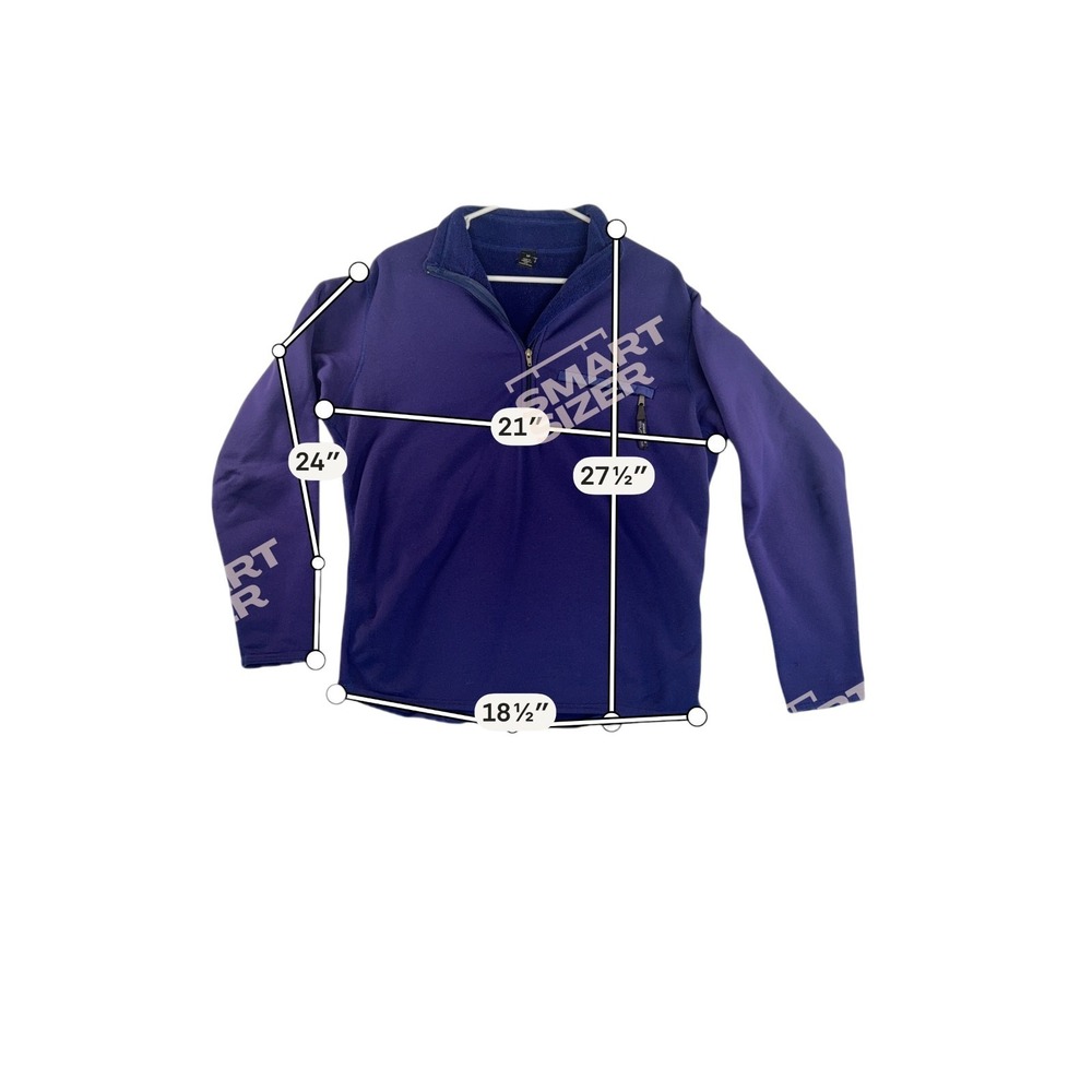 Patagonia Jacket Mens M Purple Fleece Lined Half Zip Running Training Athleisure - Picture 9 of 10